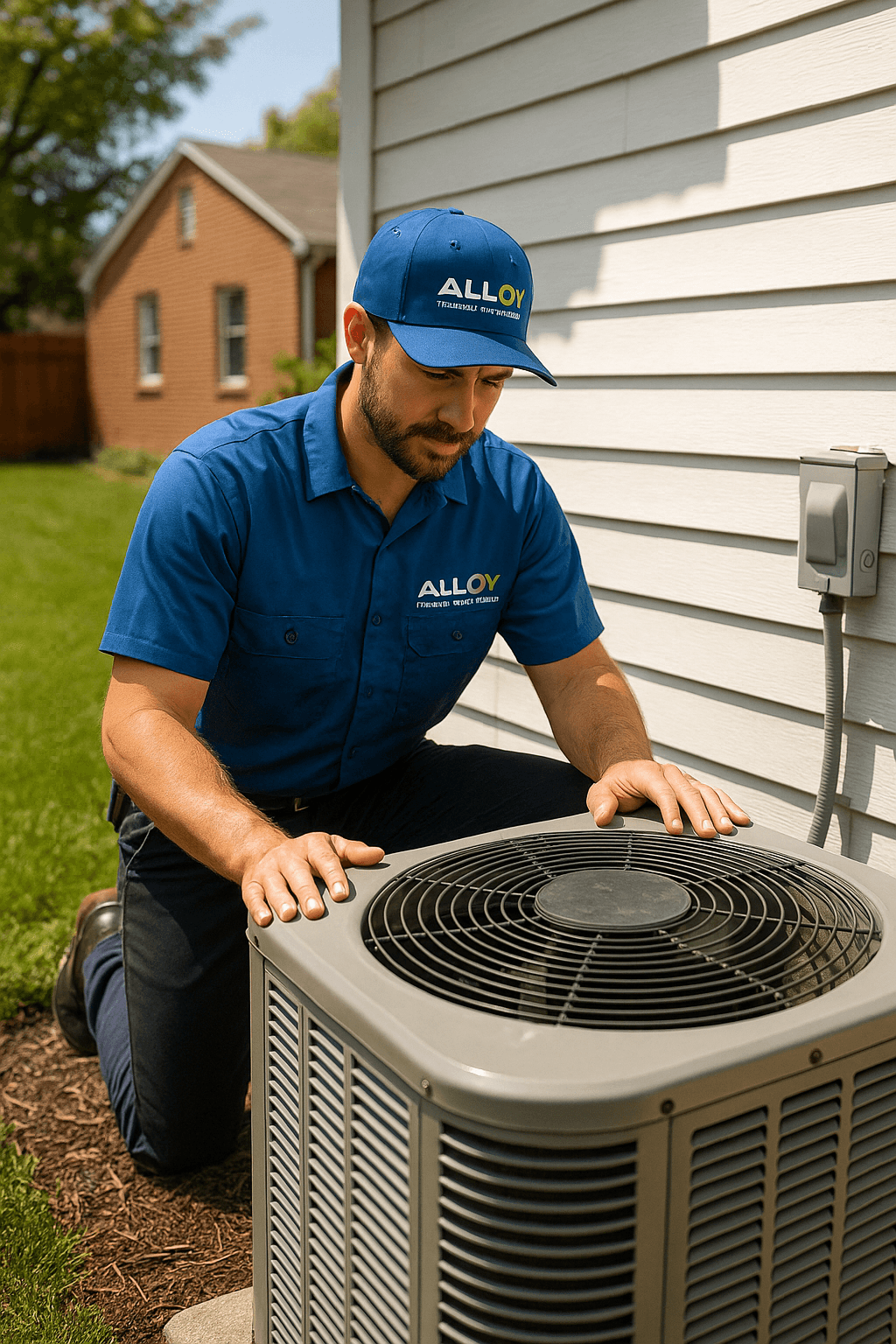 HVAC technician providing free repair estimate in Colorado home