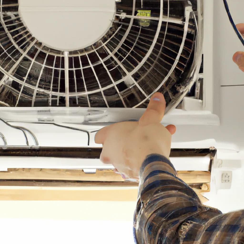 Technician performing HVAC maintenance to boost system efficiency