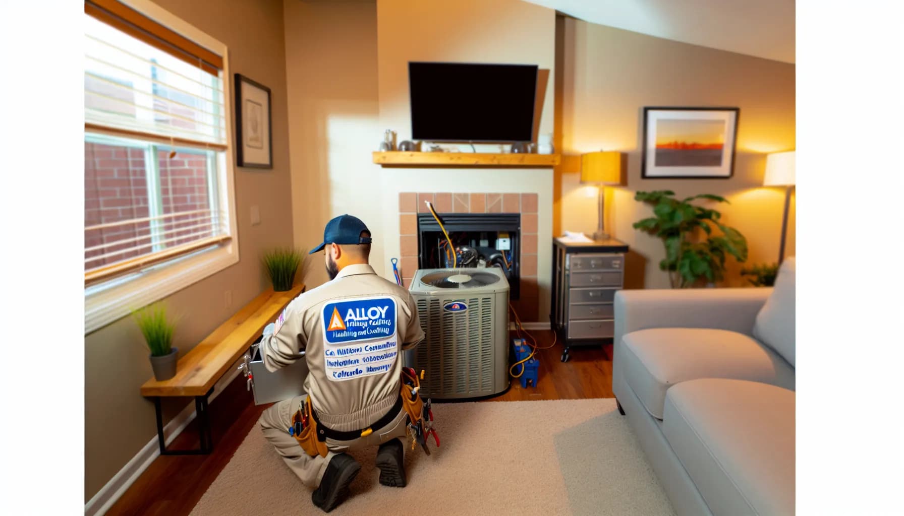 Technician optimizing HVAC system in a Colorado home