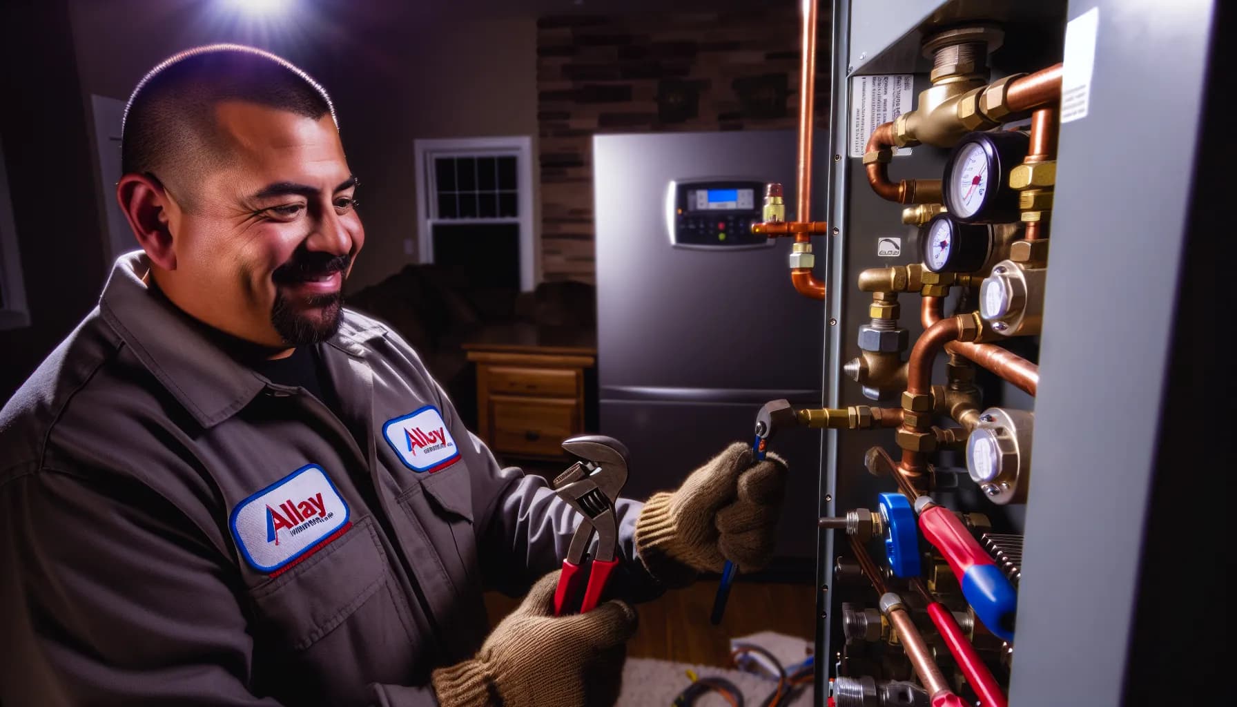 Technician optimizing HVAC system for energy efficiency in Colorado Springs home