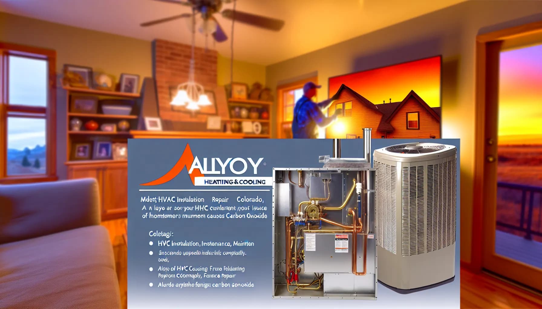 Technician troubleshooting a home HVAC furnace system