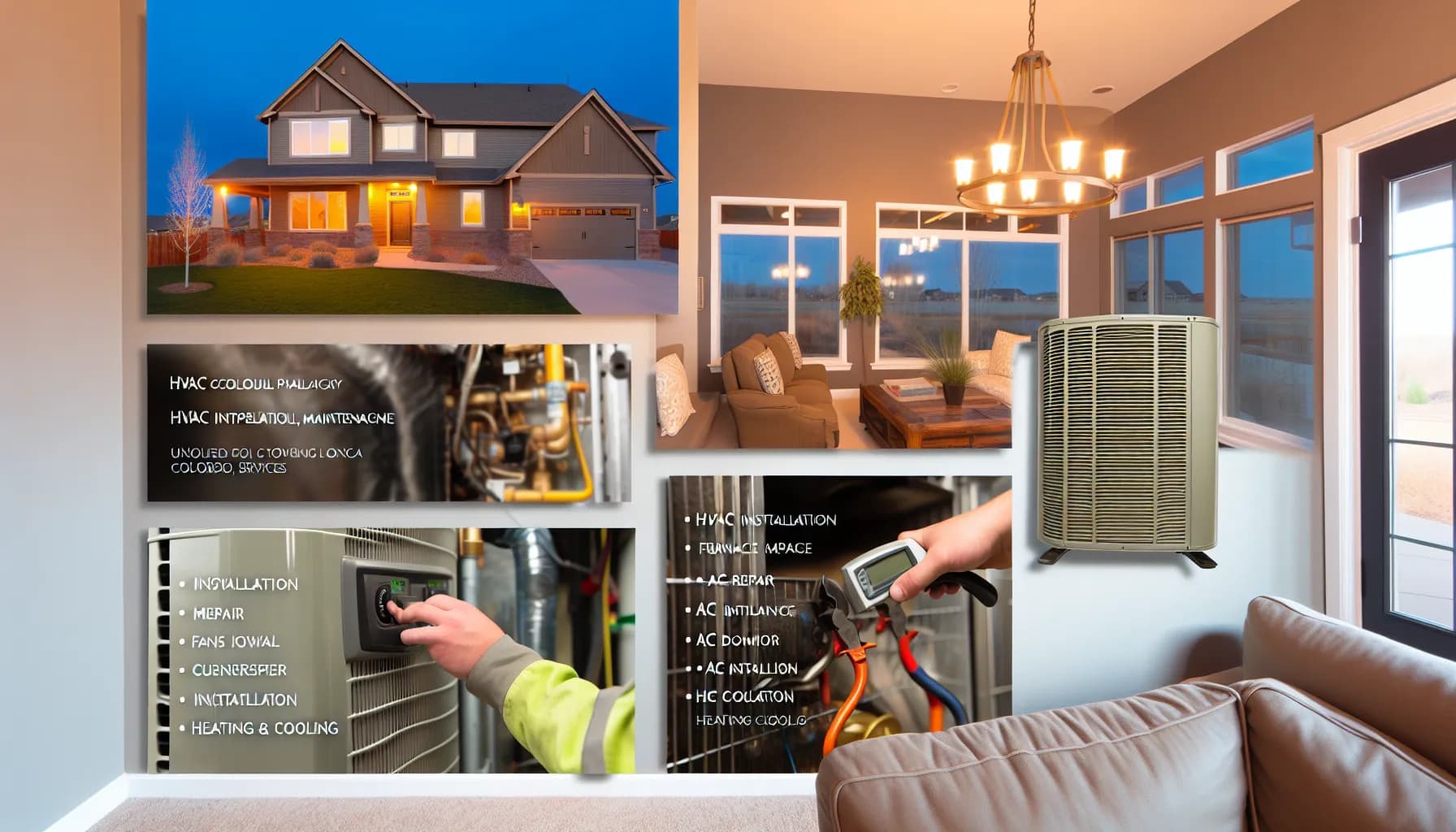 Technician performing HVAC maintenance in a Colorado home