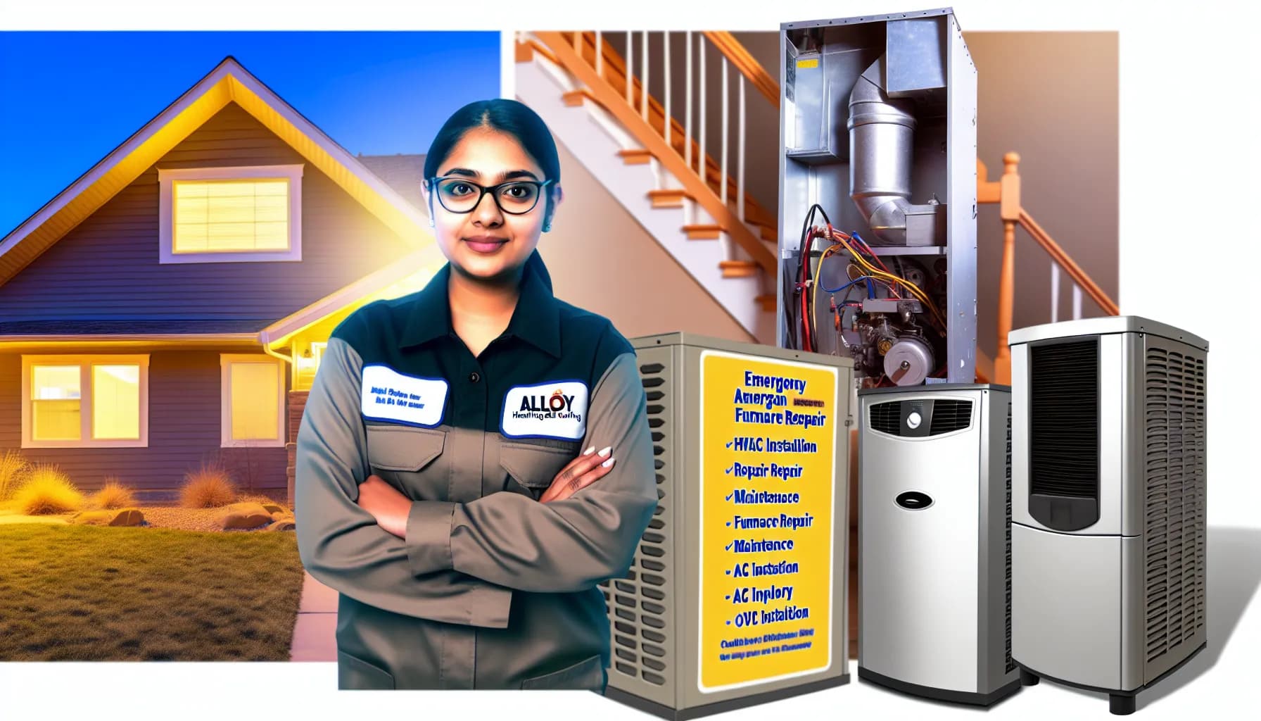 Technician performing HVAC repair in Colorado Springs home