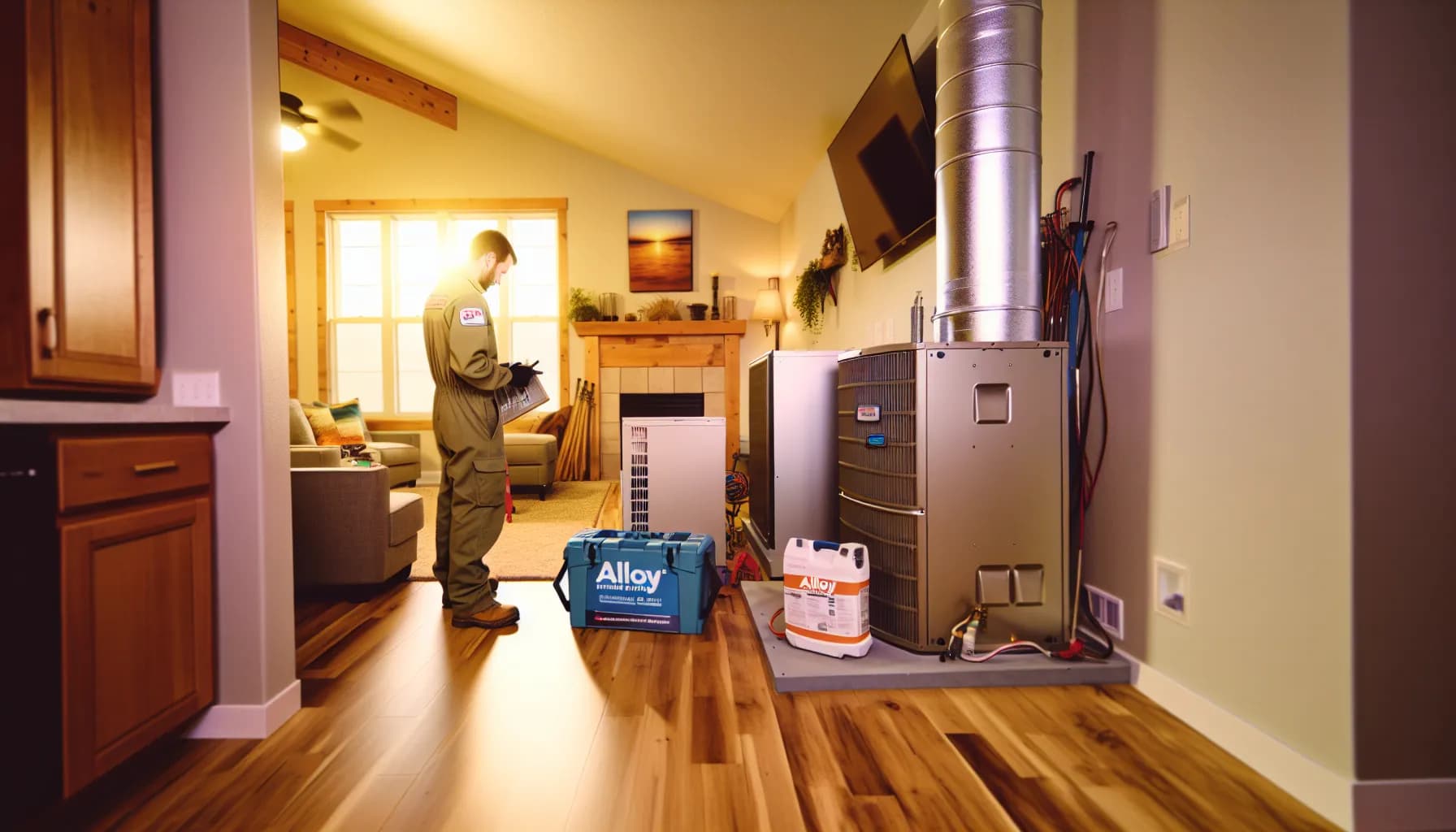 Technician optimizing HVAC system in Colorado Springs home