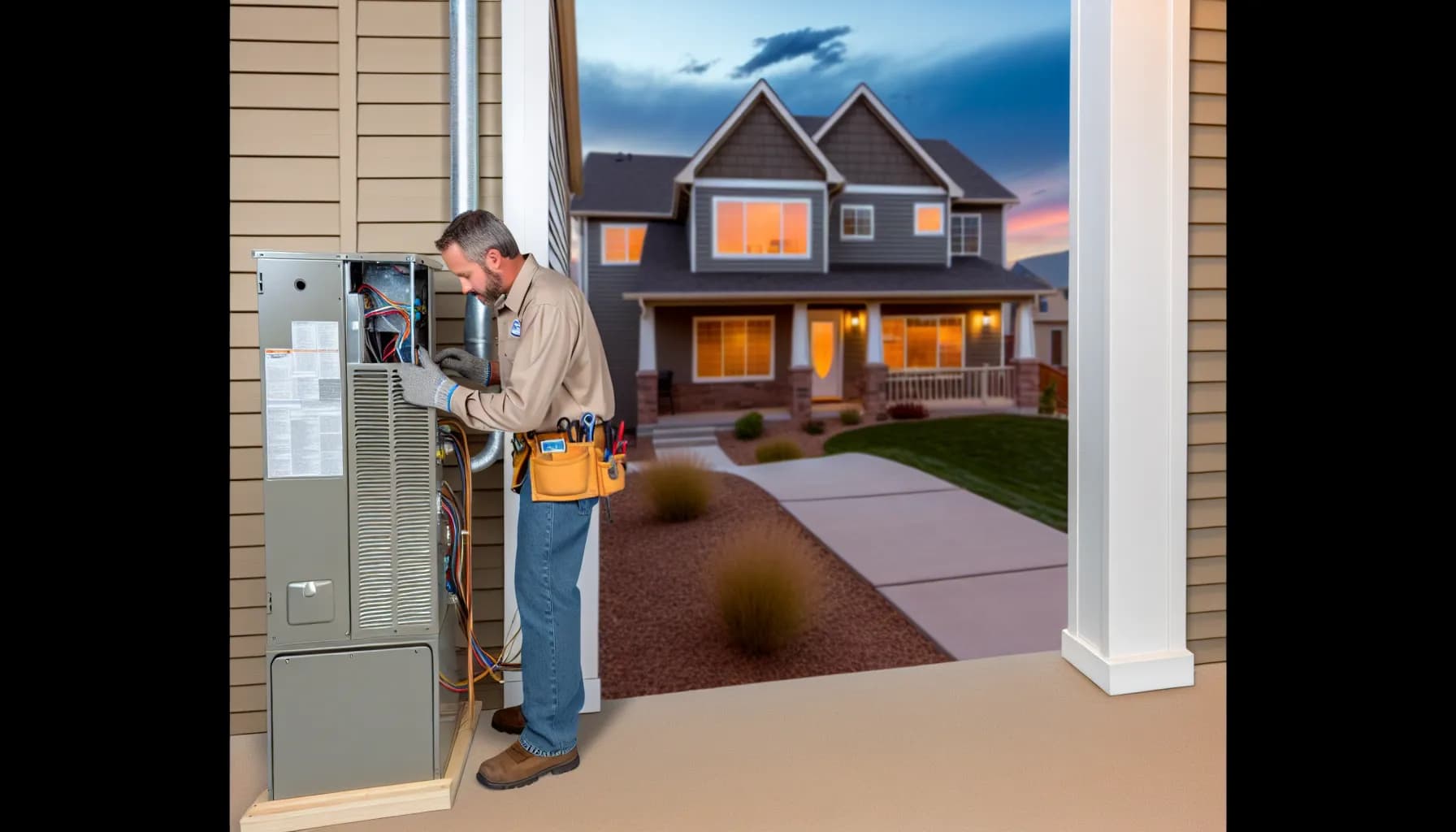 Technician optimizing HVAC system for energy efficiency in Colorado home