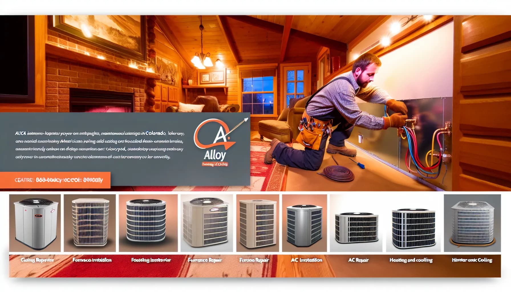 Technician performing HVAC maintenance on Colorado home system