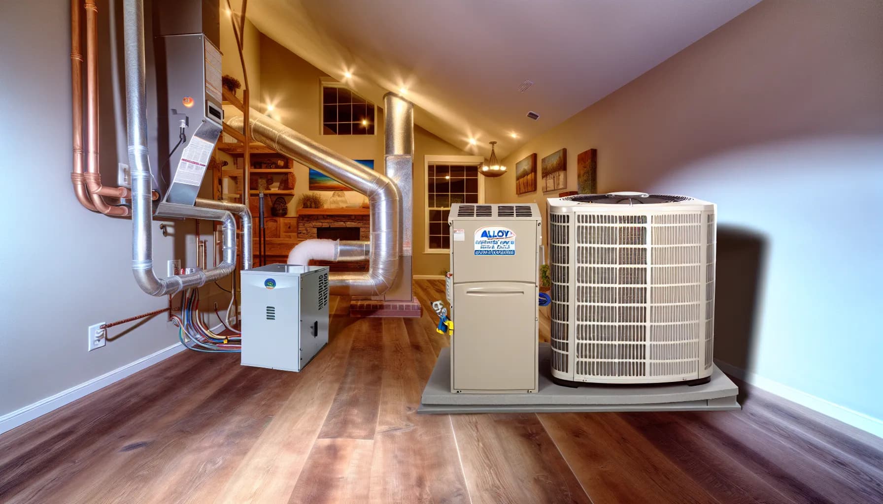 Technician performing HVAC maintenance for improved efficiency