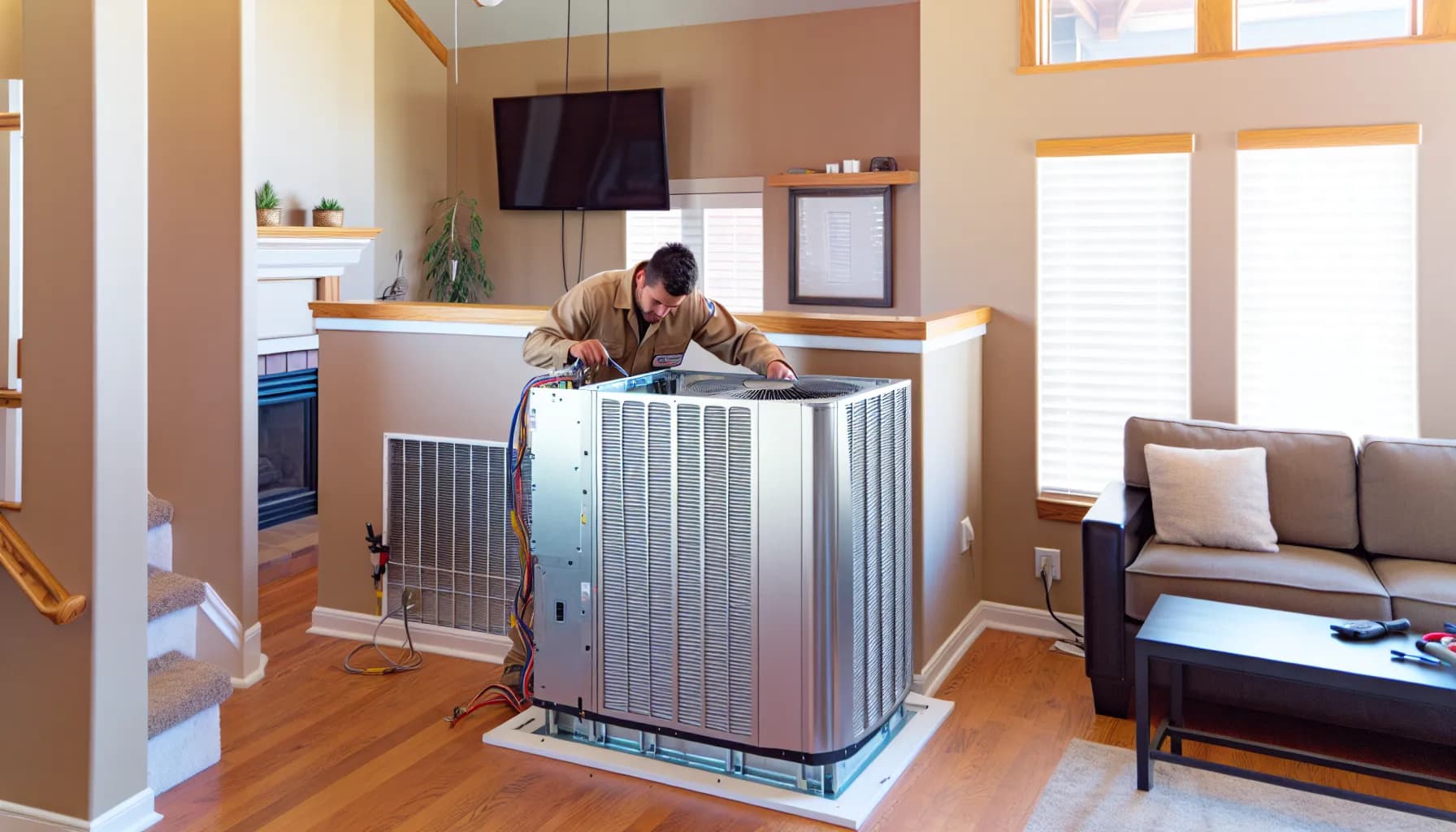 Modern HVAC system installed in a Colorado home