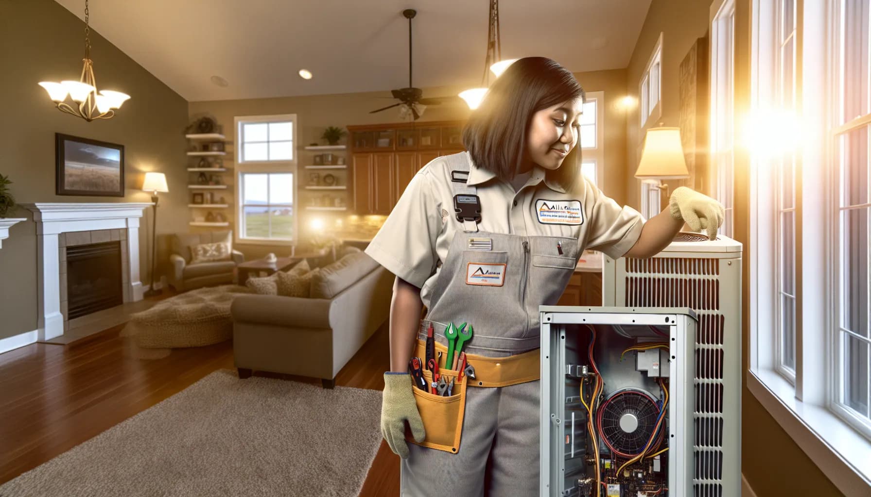 Technician optimizing HVAC system in Colorado Springs home