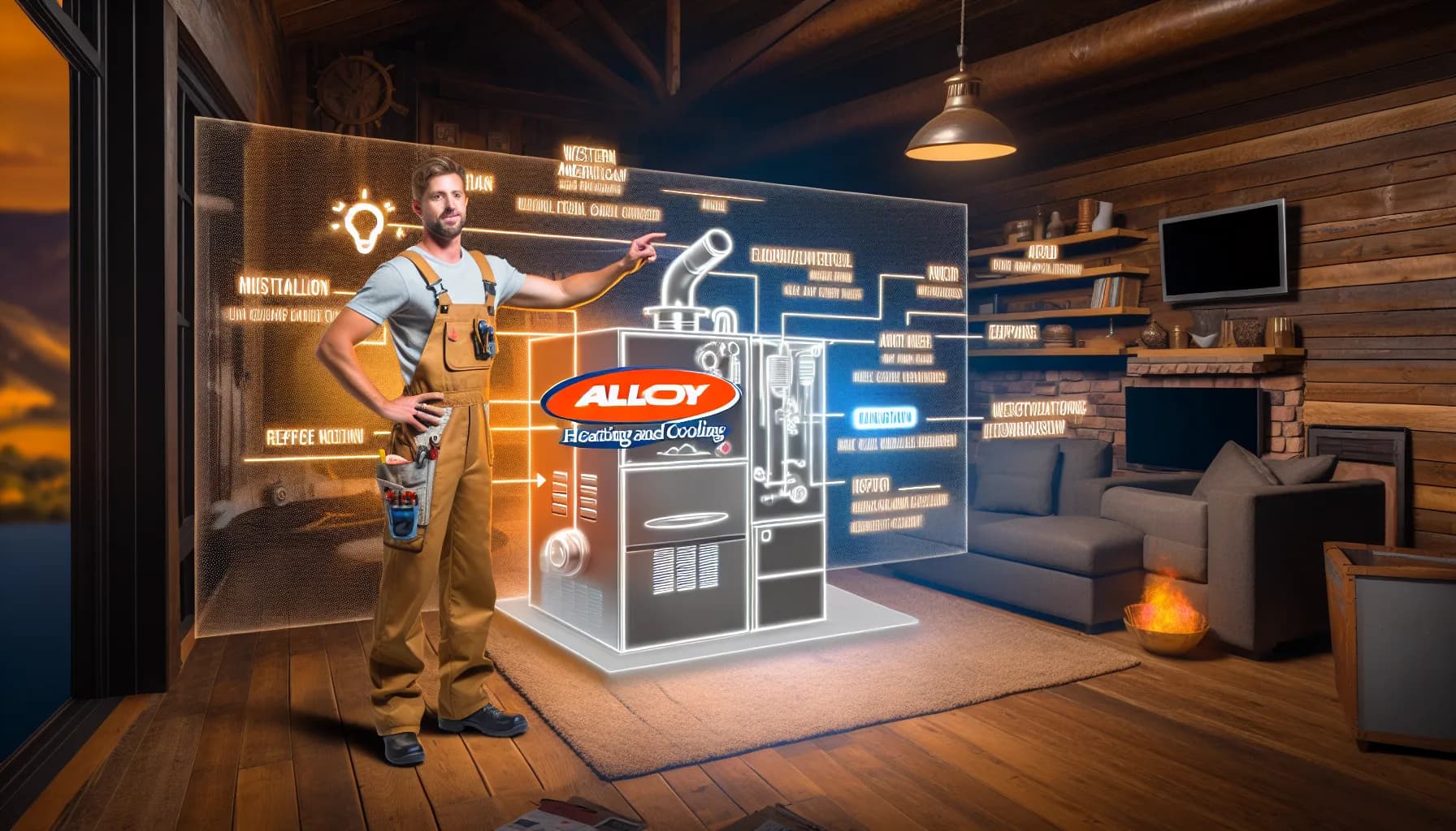 Technician inspecting a furnace in Colorado Springs home