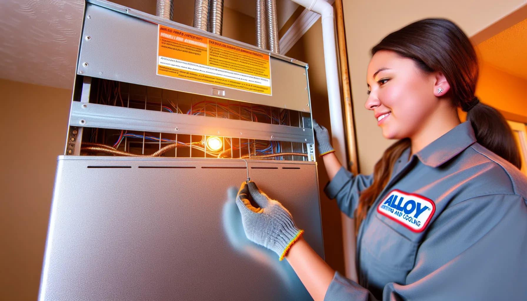 Technician optimizing a residential HVAC system in Colorado