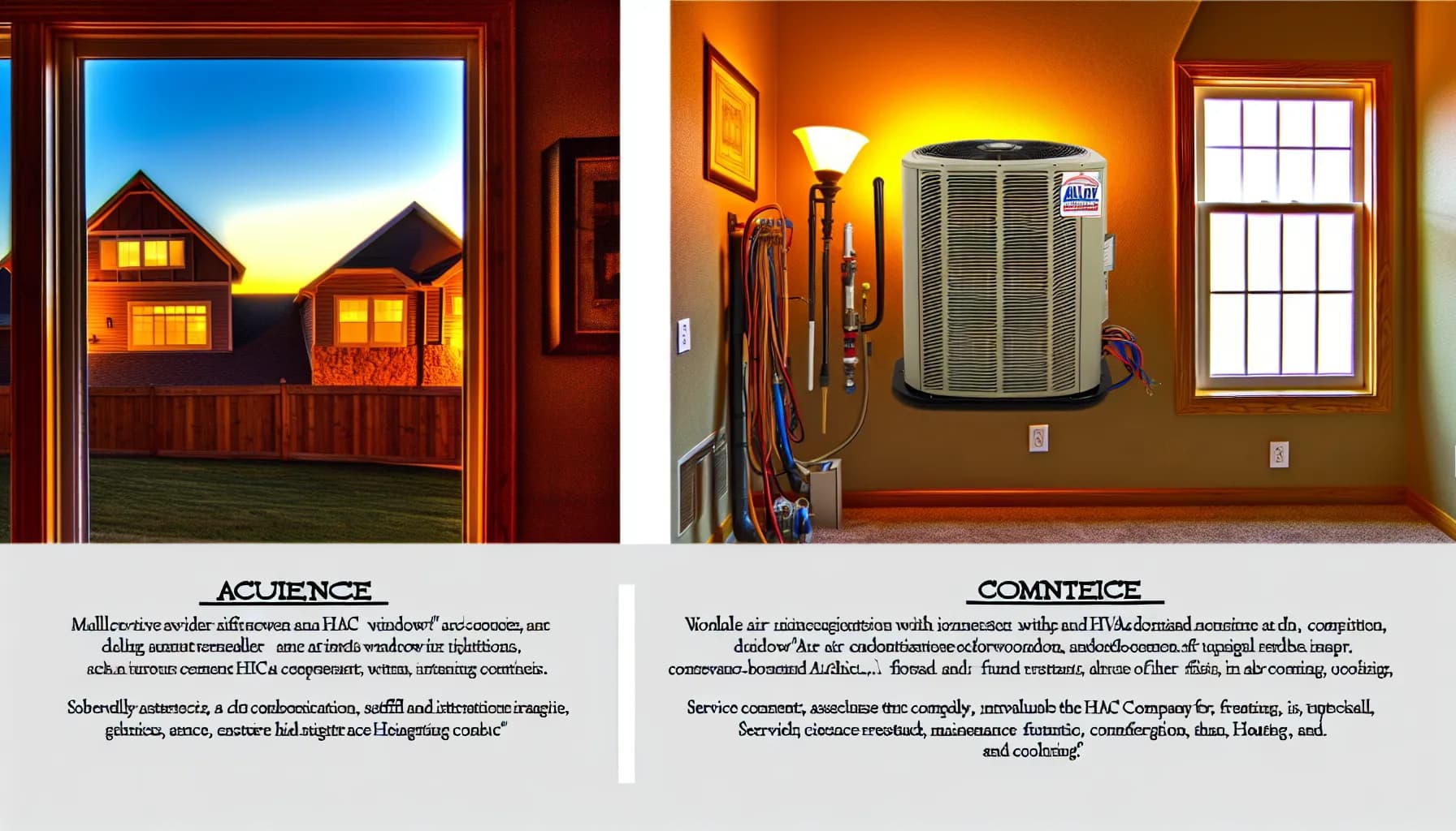 Comparison chart of wall vs window air conditioner for Colorado homes