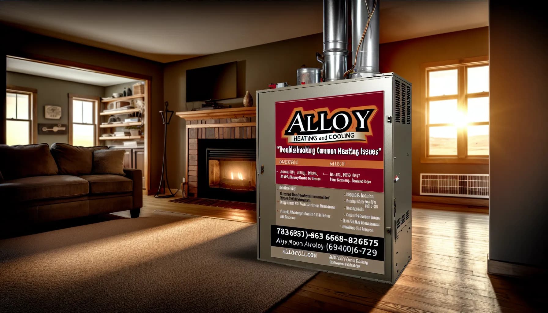 Technician performing HVAC system maintenance in a Colorado home