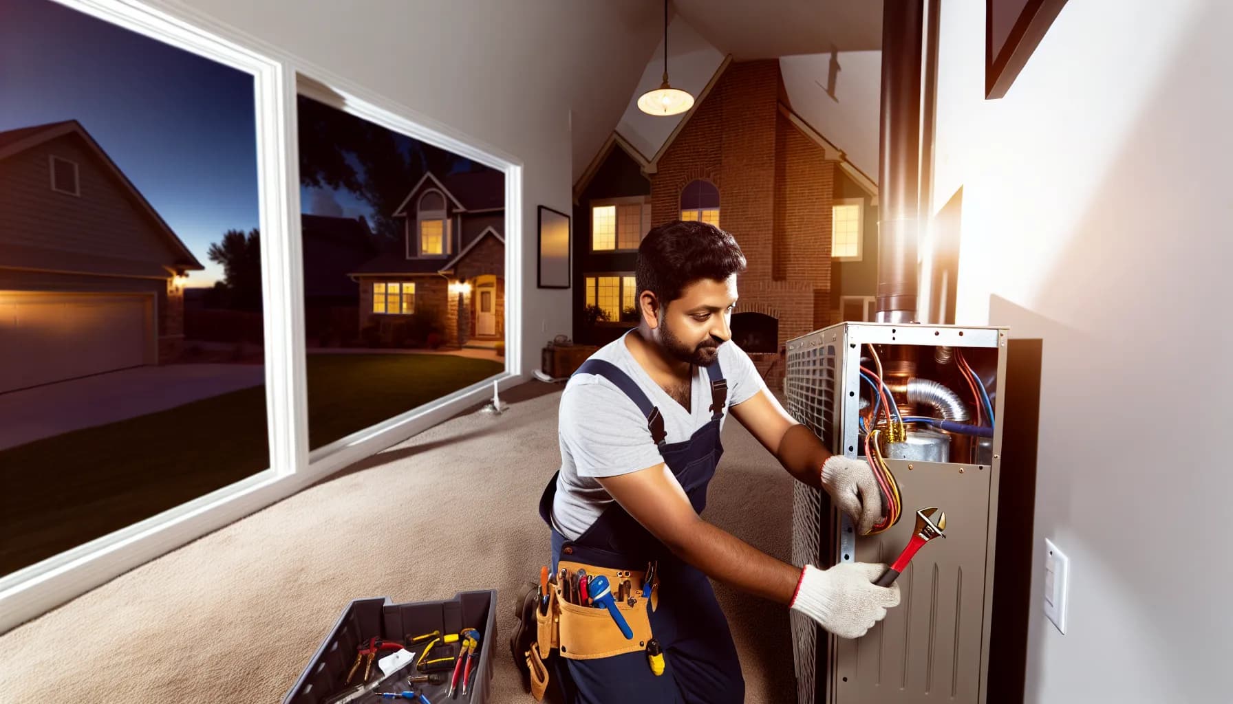 Technician optimizing HVAC system in Colorado home