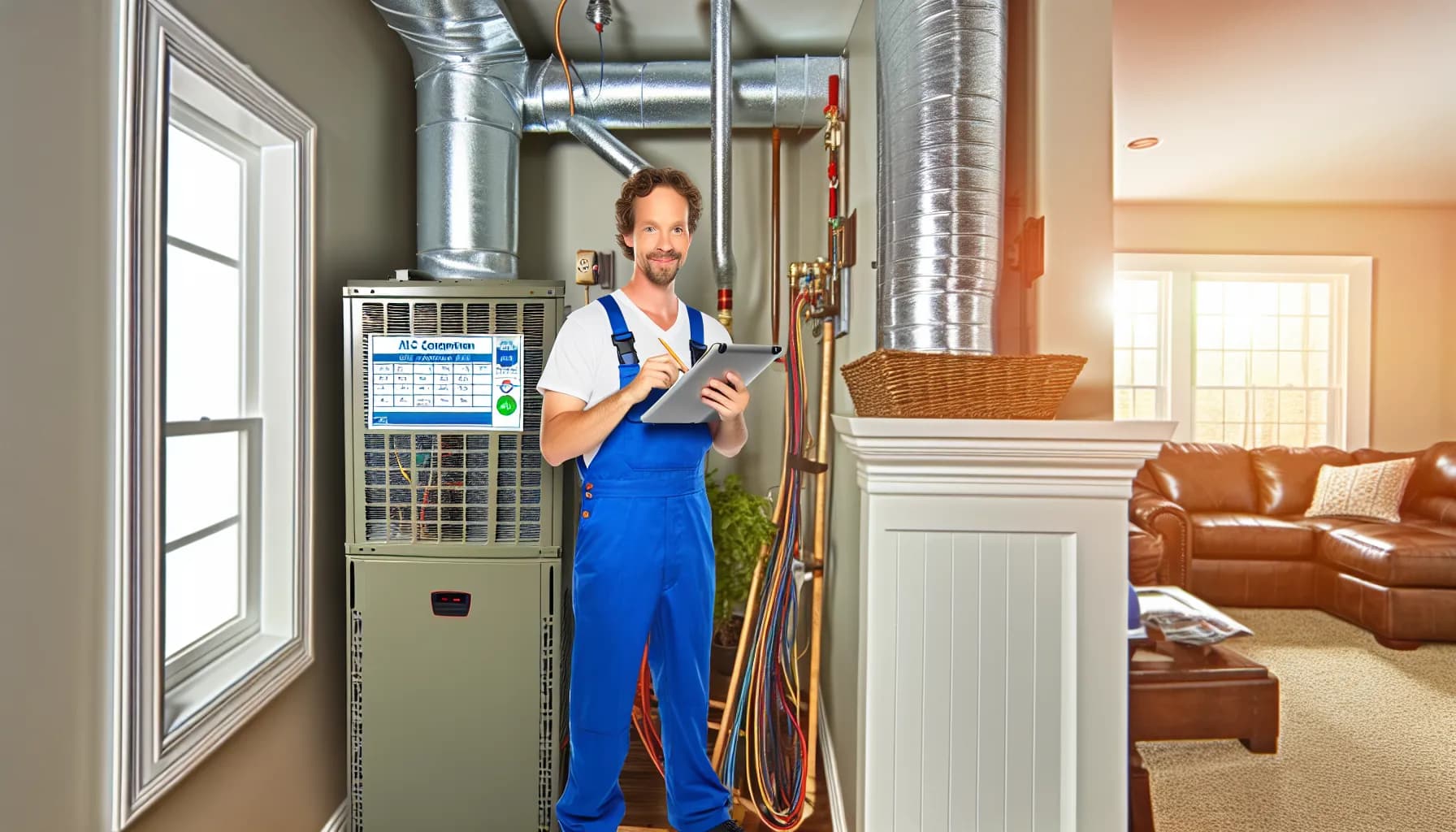Technician optimizing HVAC system in Colorado home