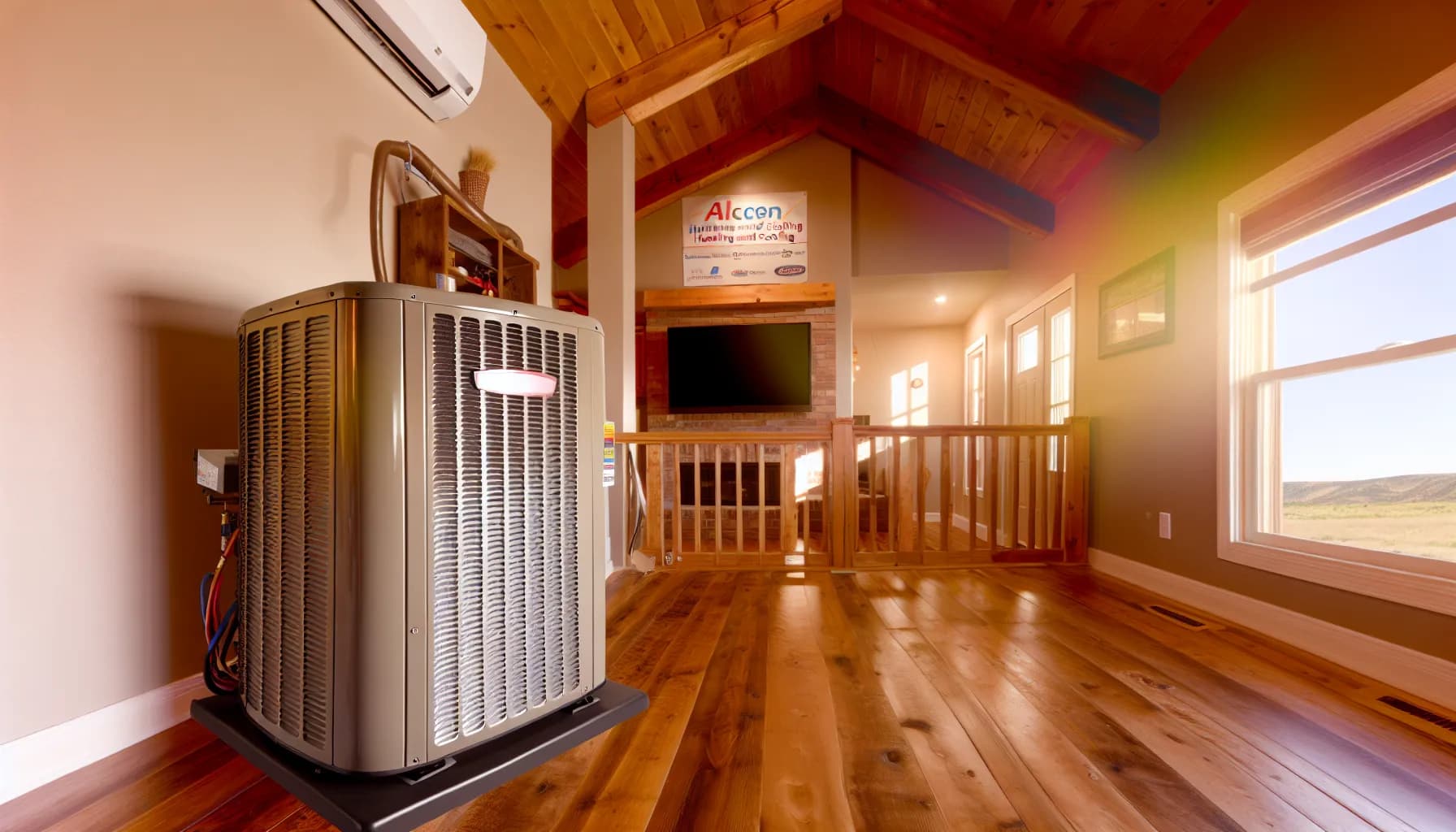 Colorado homeowner adjusting energy-efficient thermostat