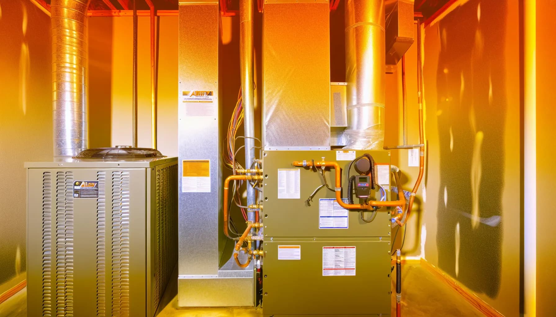 Technician repairing HVAC system in Colorado home