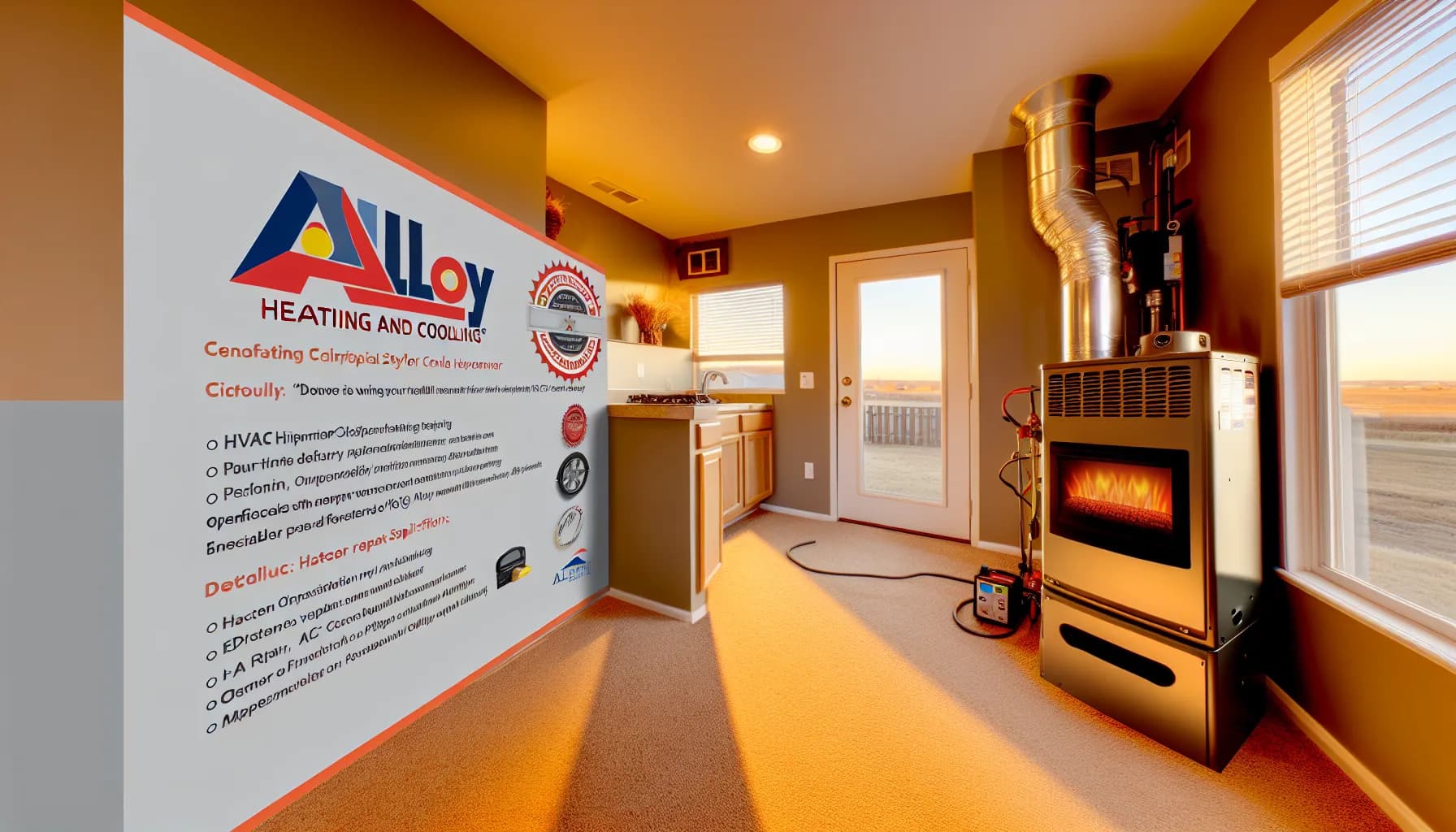 HVAC technician repairing a furnace in a Colorado home