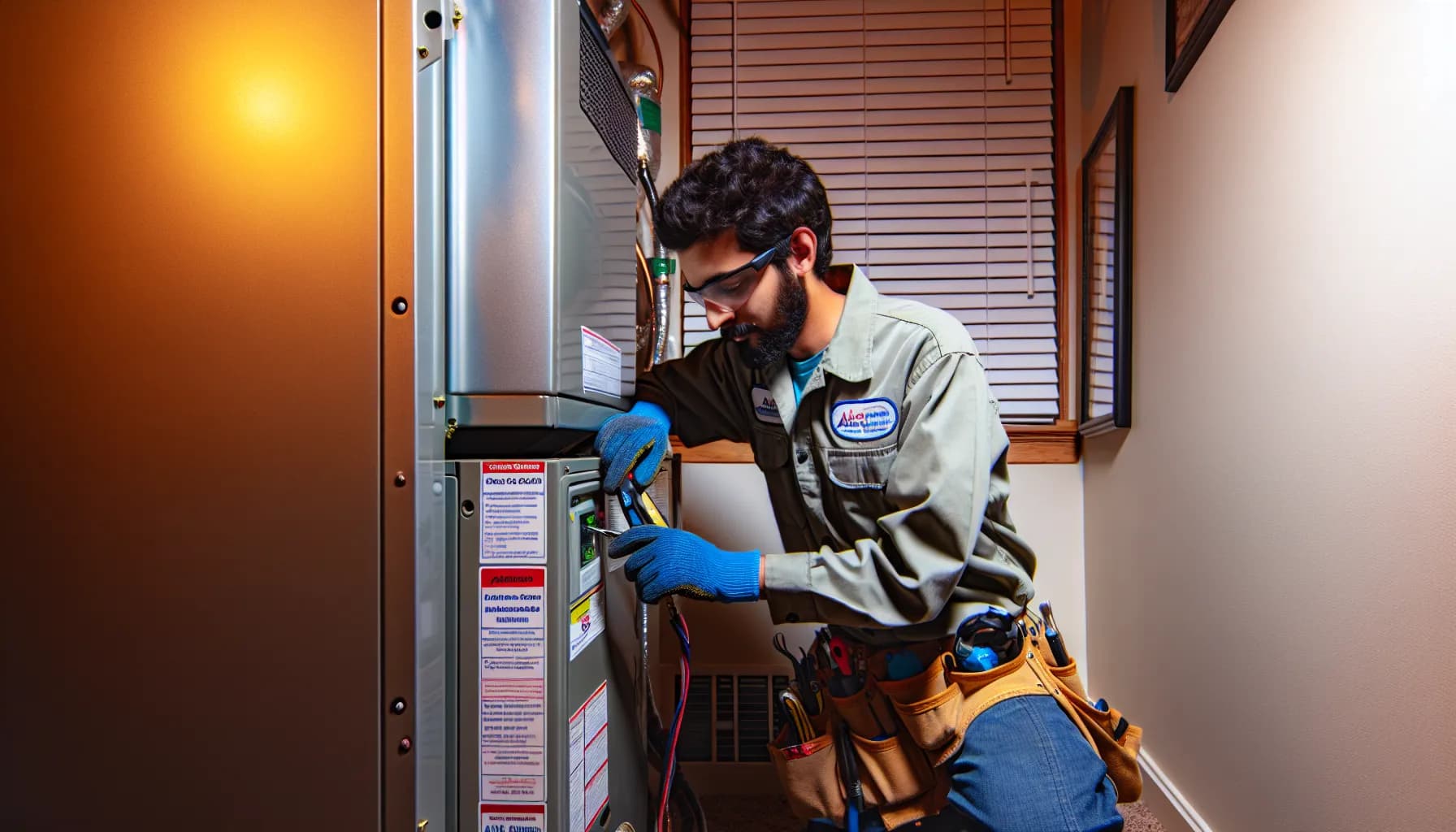 HVAC technician optimizing a residential HVAC system in Colorado Springs
