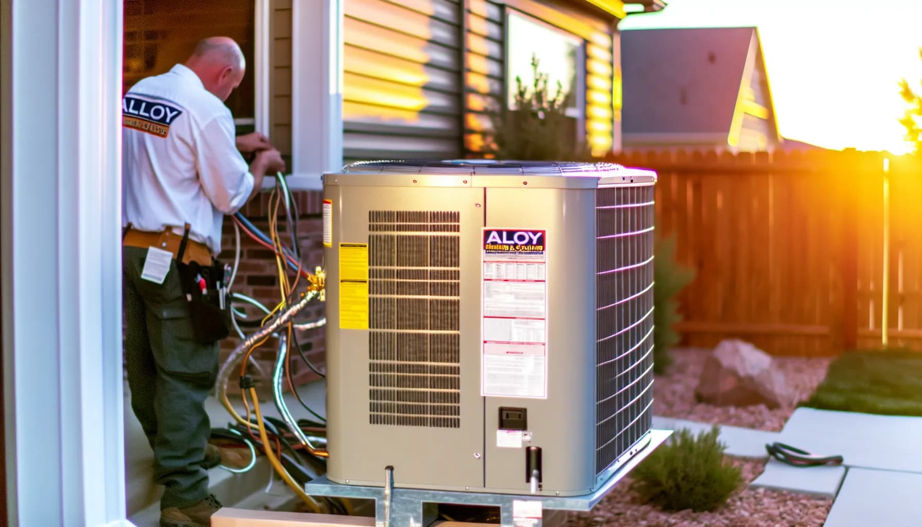 Technician installing a new HVAC system in a Colorado home