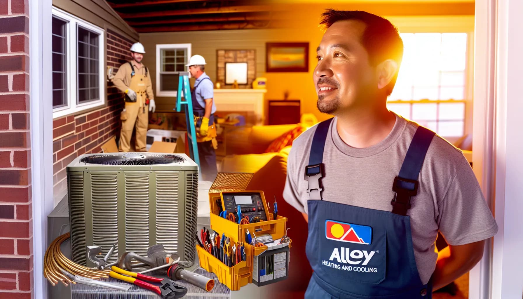 Technician installing a new HVAC system in a Colorado home