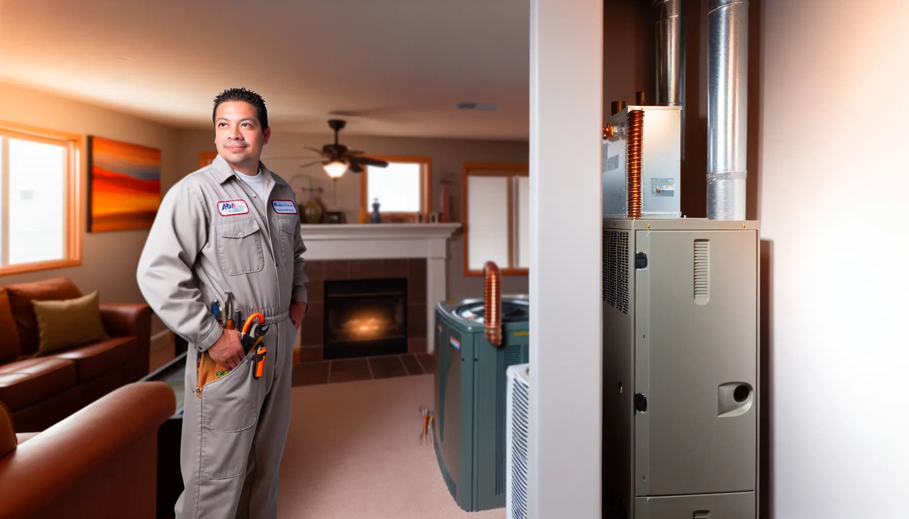 Technician optimizing HVAC system for energy efficiency in Colorado home