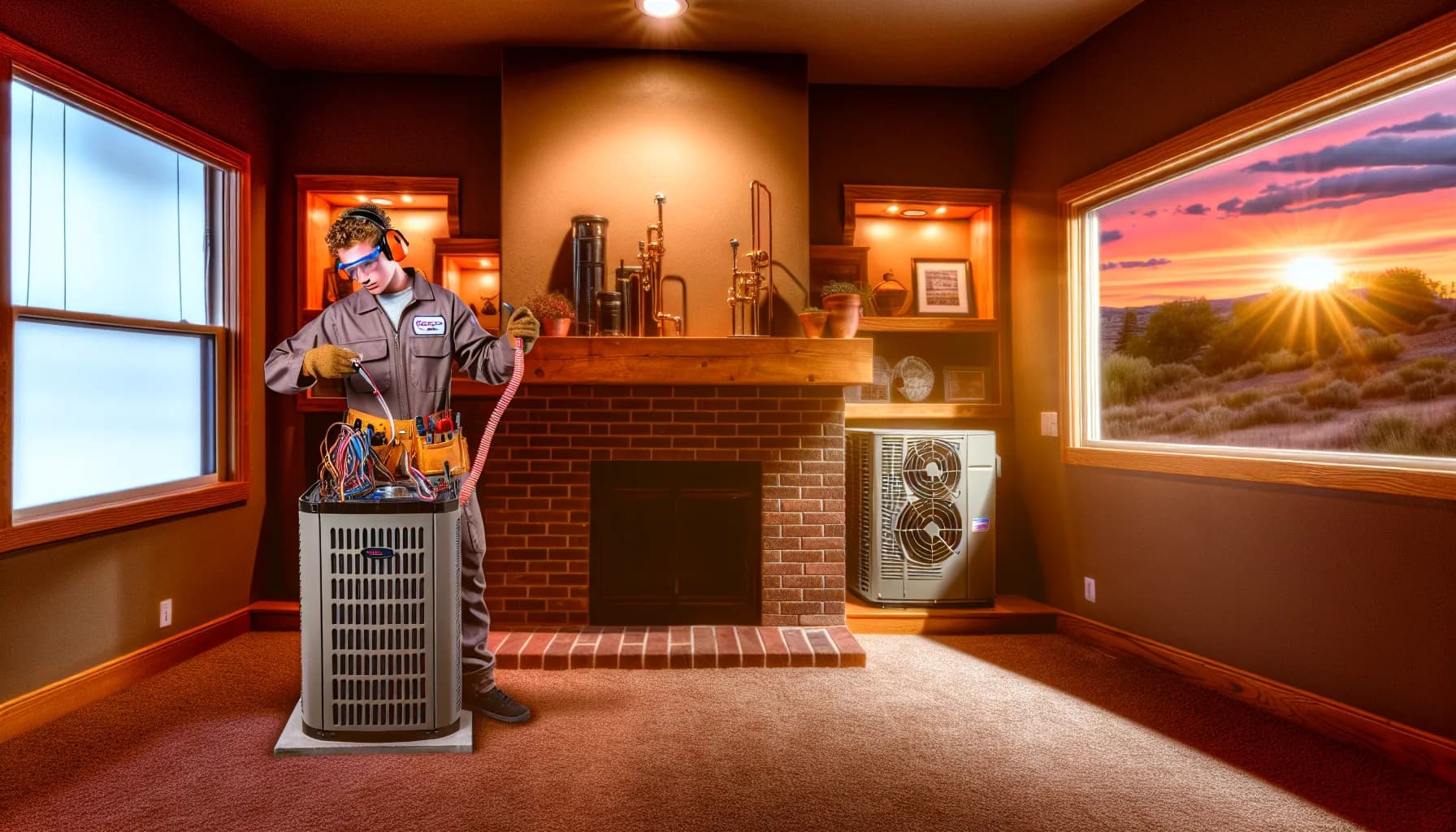 Colorado home with efficient HVAC system in winter and summer