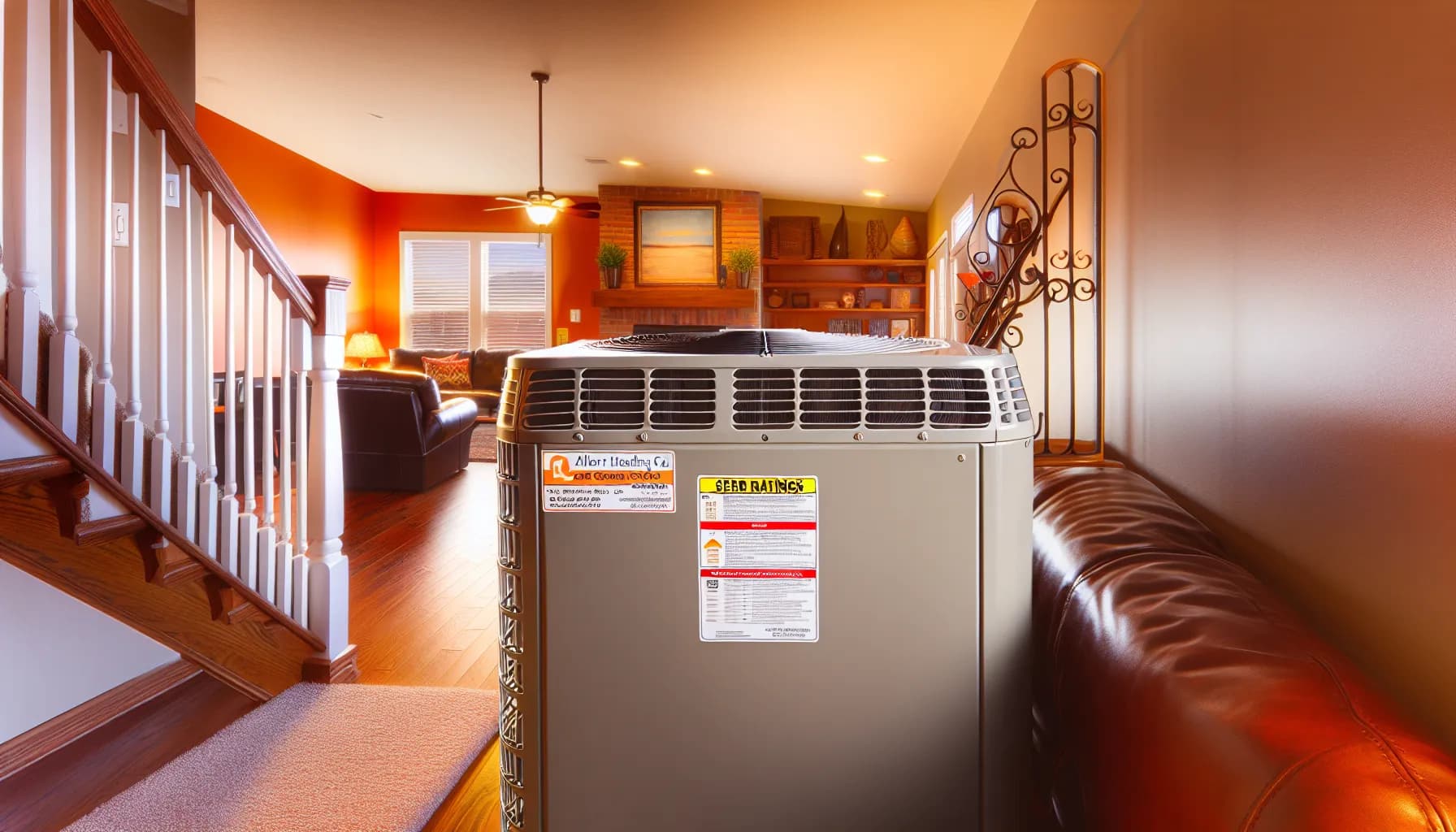 Technician optimizing HVAC system for energy efficiency