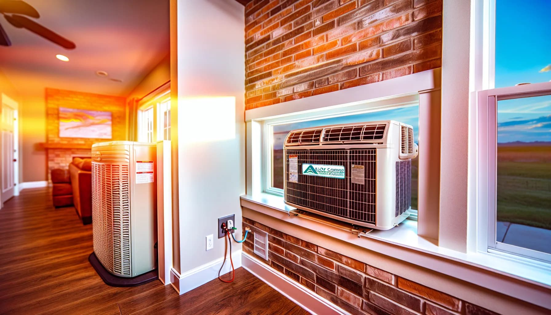 Wall air conditioner installed in a Colorado home living room