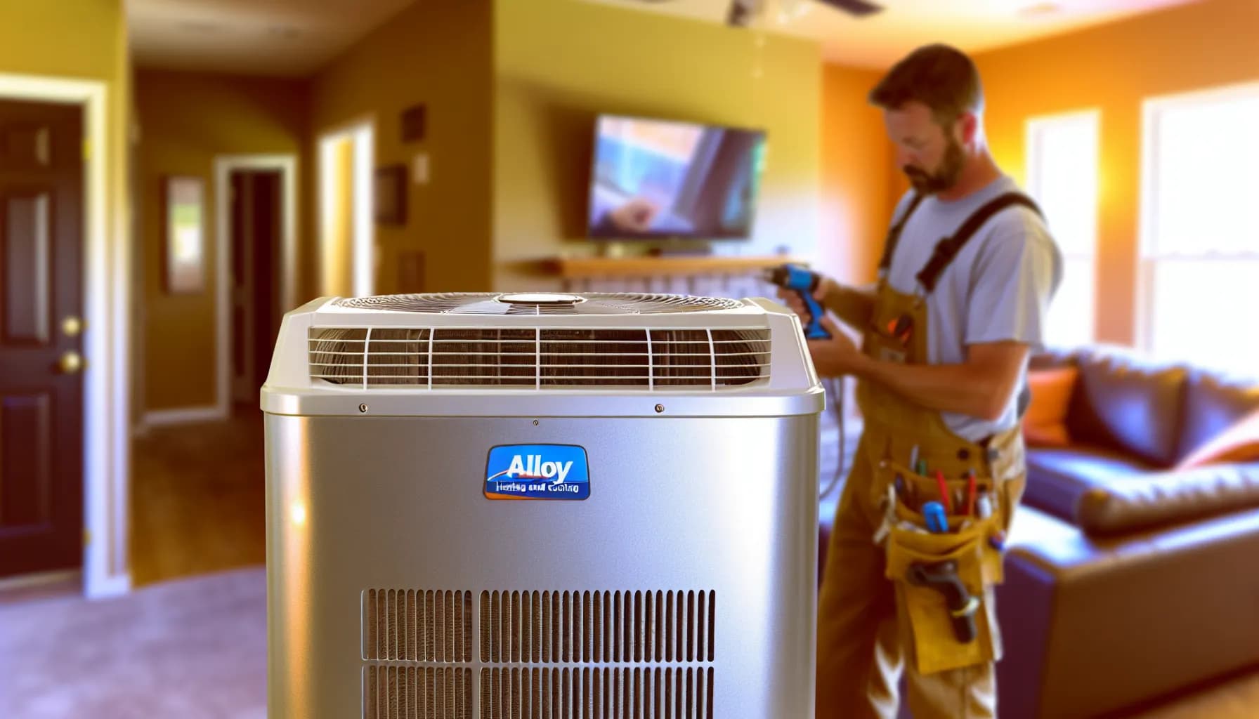 Technician repairing air conditioner blowing warm air in Colorado home