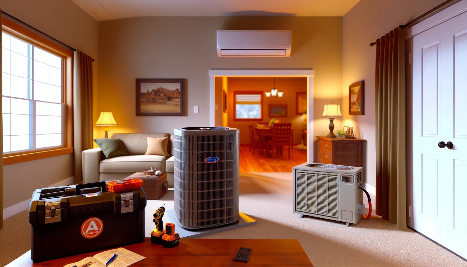 Window air conditioner installed in a Colorado home