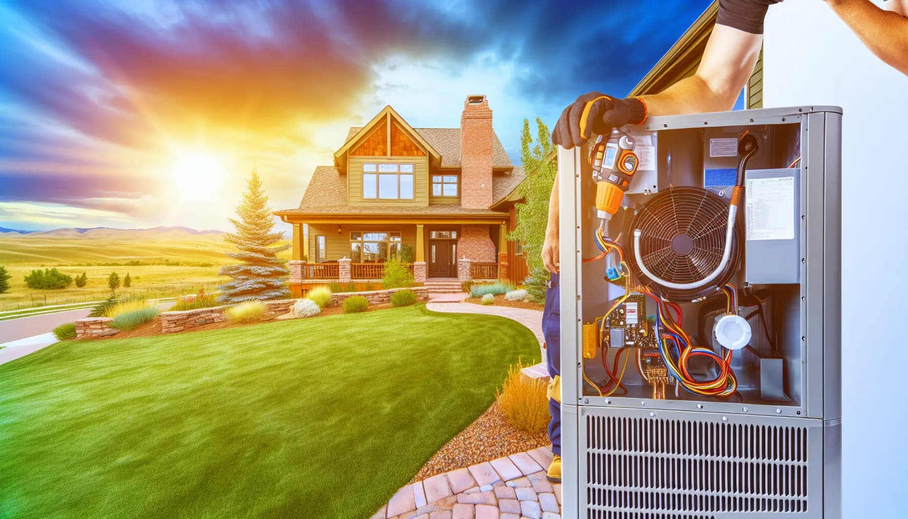 Technician optimizing HVAC system in a Colorado home